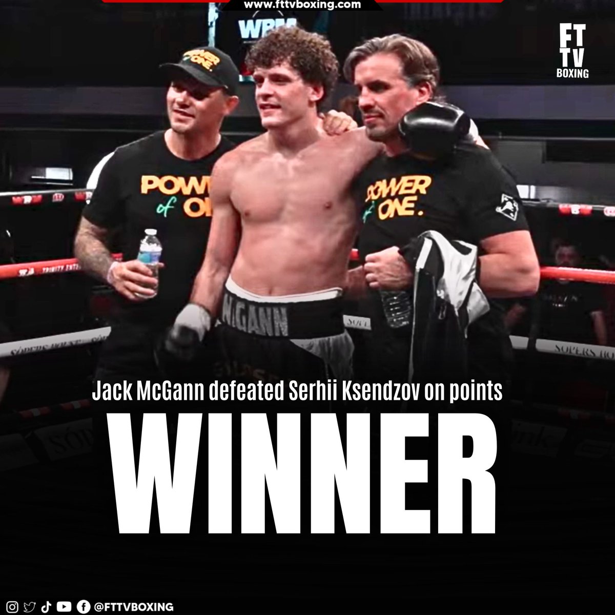 FTTVBoxing's tweet image. What a performance from Jack McGann at York Hall! He defeats Serhii Ksendzov by a decisive 79-73 on the scorecards. McGann dictated the pace for much of the fight, earning a strong victory! 👊 

Who's NEXT?

#JackMcGann #BoxNation #WarrenBoxingManagement #HussainCaswell