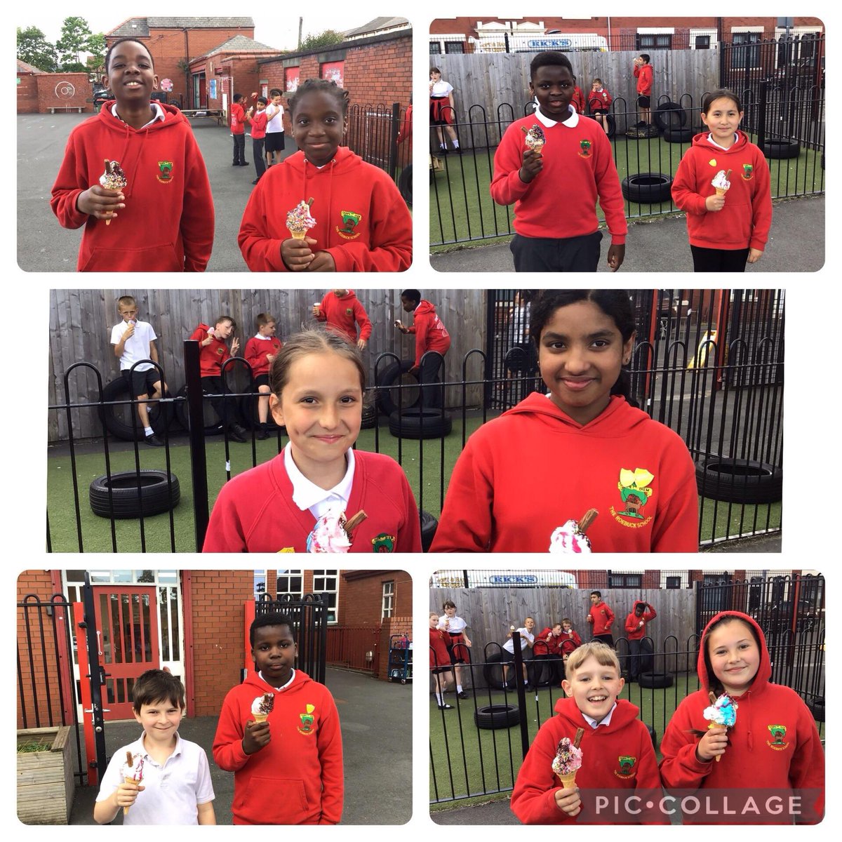All the Year 6 children enjoyed a visit from the ice-cream van to celebrate the end of SATs week! Well done everyone! 🍦 🎉