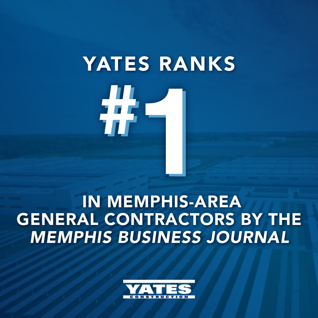 Yates ranks #1 on the Memphis Business Journal’s 2025 Memphis-Area General Contractor List. Click the link below to view the complete list of rankings. bizjournals.com/memphis/subscr…
#yatesbuilds