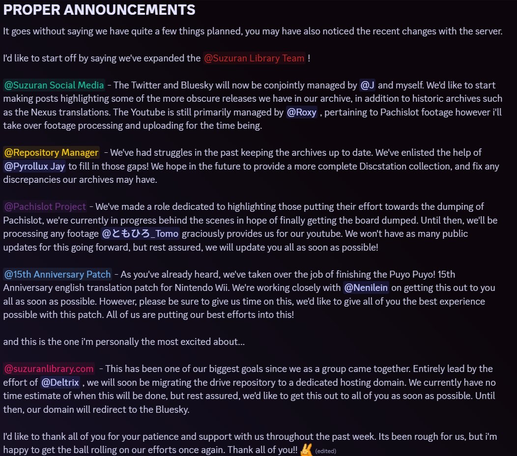 A proper update of everything to come from us.