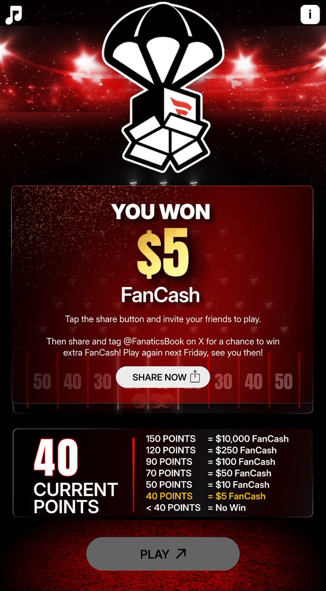 Don't miss out, play the Fanatics #FanCashDrop
fanatics.onelink.me/5kut/p6fykbjo