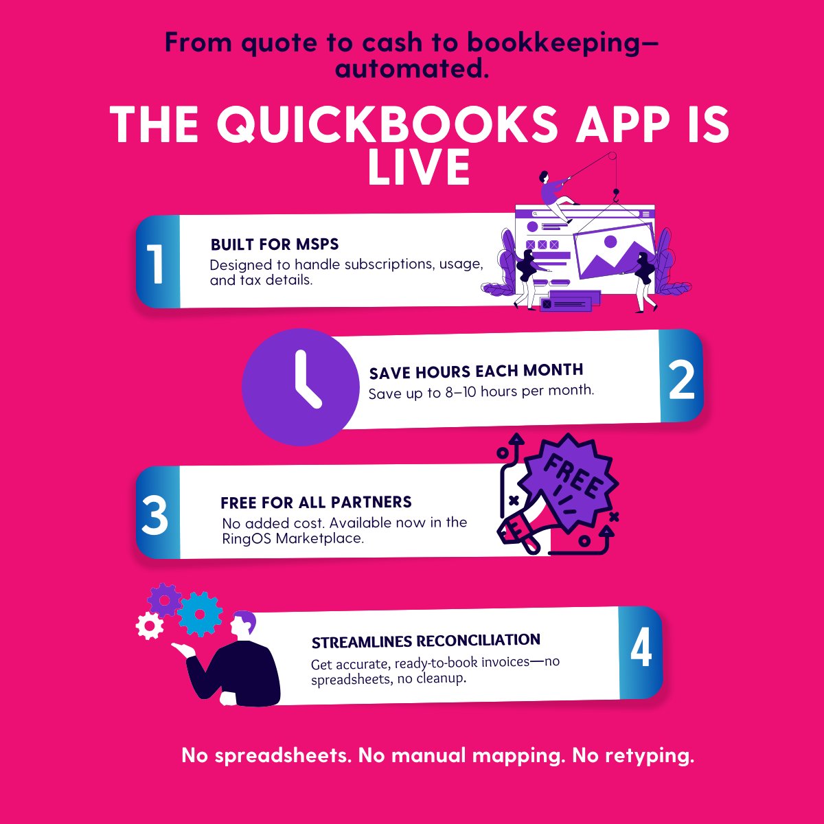 ringlogix's tweet image. When your billing and bookkeeping  systems don’t talk to each other, your team spends hours cleaning up the mess. Now RingOS handles that conversation for you. 

Keep Reading 👉 hubs.la/Q03nbyT80

#RingOS #BookkeepingForMSPs #MSPgrowth #UCaaSreseller  #MSP #VoIP #UCaaS