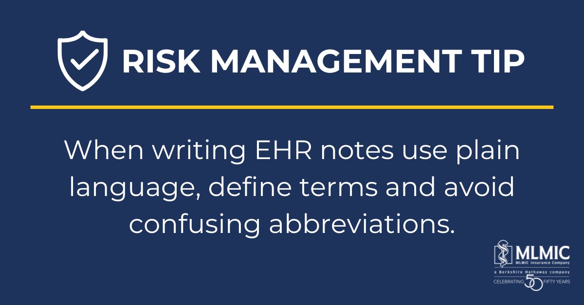MLMIC's tweet image. With #OpenNotes, patients can now read everything you write. #MLMIC recommends using plain, supportive language &amp;amp; avoiding jargon or judgmental terms. Your #EHR notes shape how patients engage with care. 
bit.ly/49JNWva