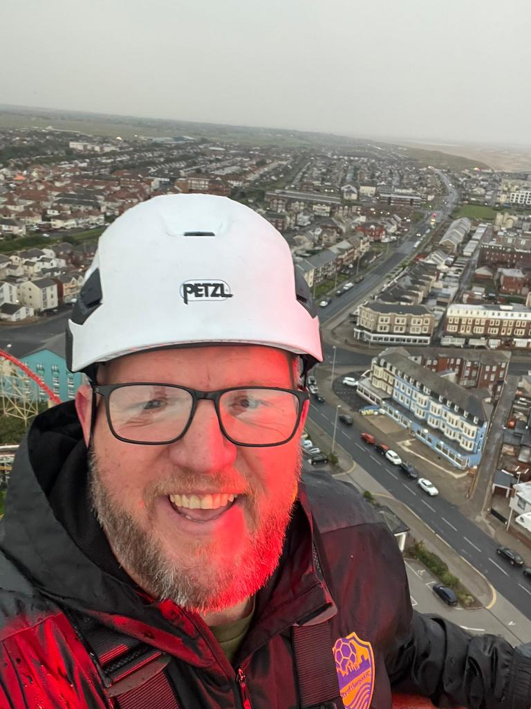 City of Liverpool FC (@cityoflpoolfc) on Twitter photo Well done to Club Director <a href="/TheCabbage6/">Mike Caulfield</a> for climbing the Big One at Blackpool Pleasure Beach to raise money for <a href="/AlfiesSquad/">Alfie's Squad</a> - brilliant Well done to Club Director <a href="/TheCabbage6/">Mike Caulfield</a> for climbing the Big One at Blackpool Pleasure Beach to raise money for <a href="/AlfiesSquad/">Alfie's Squad</a> - brilliant
