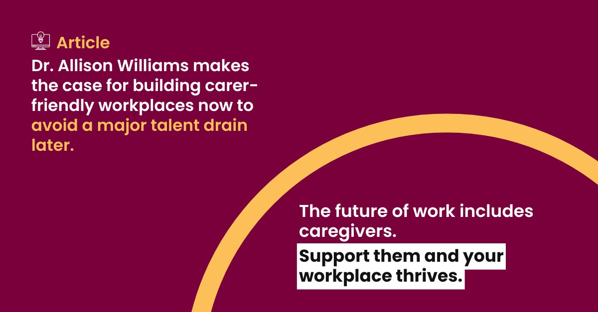 McMaster University Continuing Education (@mcmasterconted) on Twitter photo Canadaโs workforce is agingโ& so are their loved ones. Employers must support carer-employees now or risk losing their top talent. McMaster University's Dr. Allison Williams explains why carer-friendly workplaces are essential. ๐ bit.ly/3Stj5Ly
<a href="/cfwpmcmaster/">Carer-Friendly Workplaces</a> Canadaโs workforce is agingโ& so are their loved ones. Employers must support carer-employees now or risk losing their top talent. McMaster University's Dr. Allison Williams explains why carer-friendly workplaces are essential. ๐ bit.ly/3Stj5Ly
<a href="/cfwpmcmaster/">Carer-Friendly Workplaces</a>