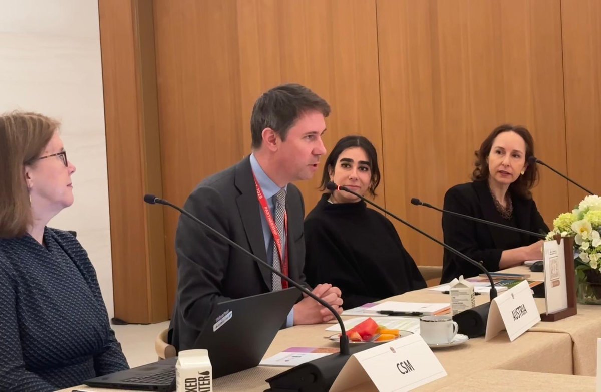 Austria UN (@austriaun) on Twitter photo As Co-Chairs of the Climate Security Mechanism, 🇦🇹 and 🇦🇪 were proud to host the Survey of Practice on Climate, Peace & Security launch today at the <a href="/UAEMissionToUN/">UAE Mission to the UN</a>. A timely step to strengthen integrated responses to climate-related security risks. #ClimateSecurity #CSM #CPS As Co-Chairs of the Climate Security Mechanism, 🇦🇹 and 🇦🇪 were proud to host the Survey of Practice on Climate, Peace & Security launch today at the <a href="/UAEMissionToUN/">UAE Mission to the UN</a>. A timely step to strengthen integrated responses to climate-related security risks. #ClimateSecurity #CSM #CPS