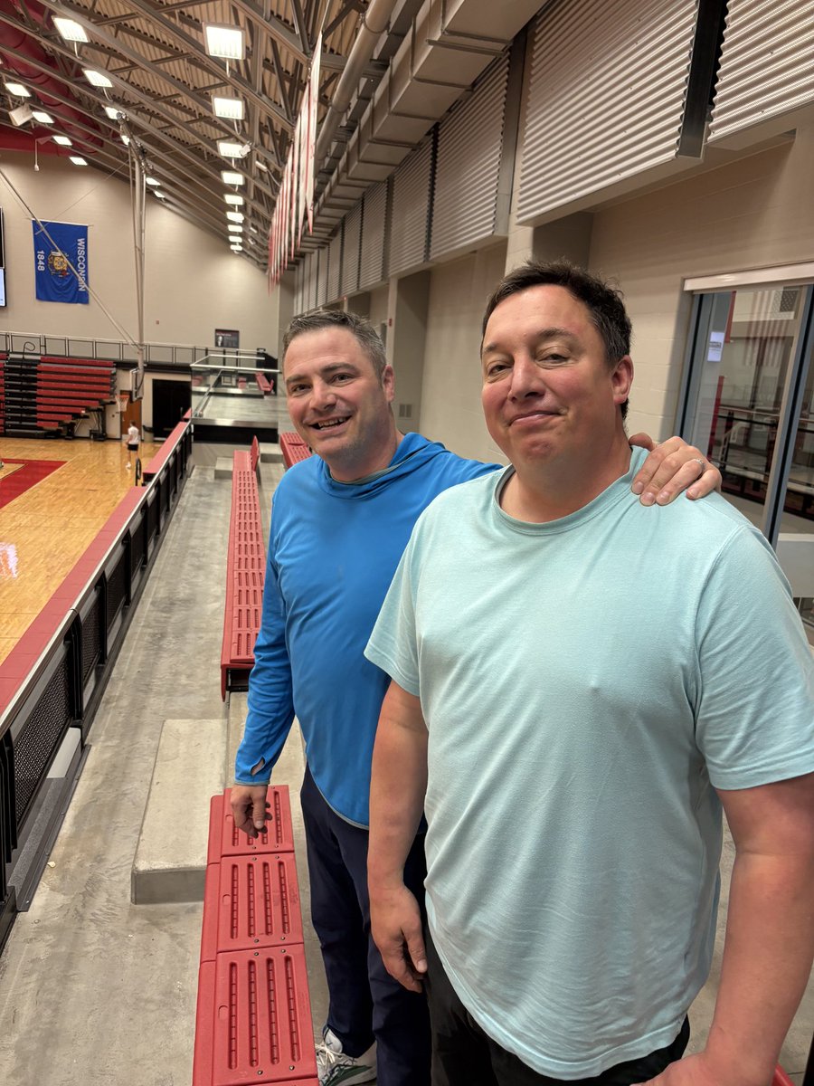 Successful Big Man Camp today! Had some big fellas working hard and embracing the details of the position today! Thanks to all who took part today!

Special shout-out to a pair of great Falcon Big-Man Alumni who made an appearance today! 

Pat Ptacek ('01) &amp; Matt Chitwood ('97)