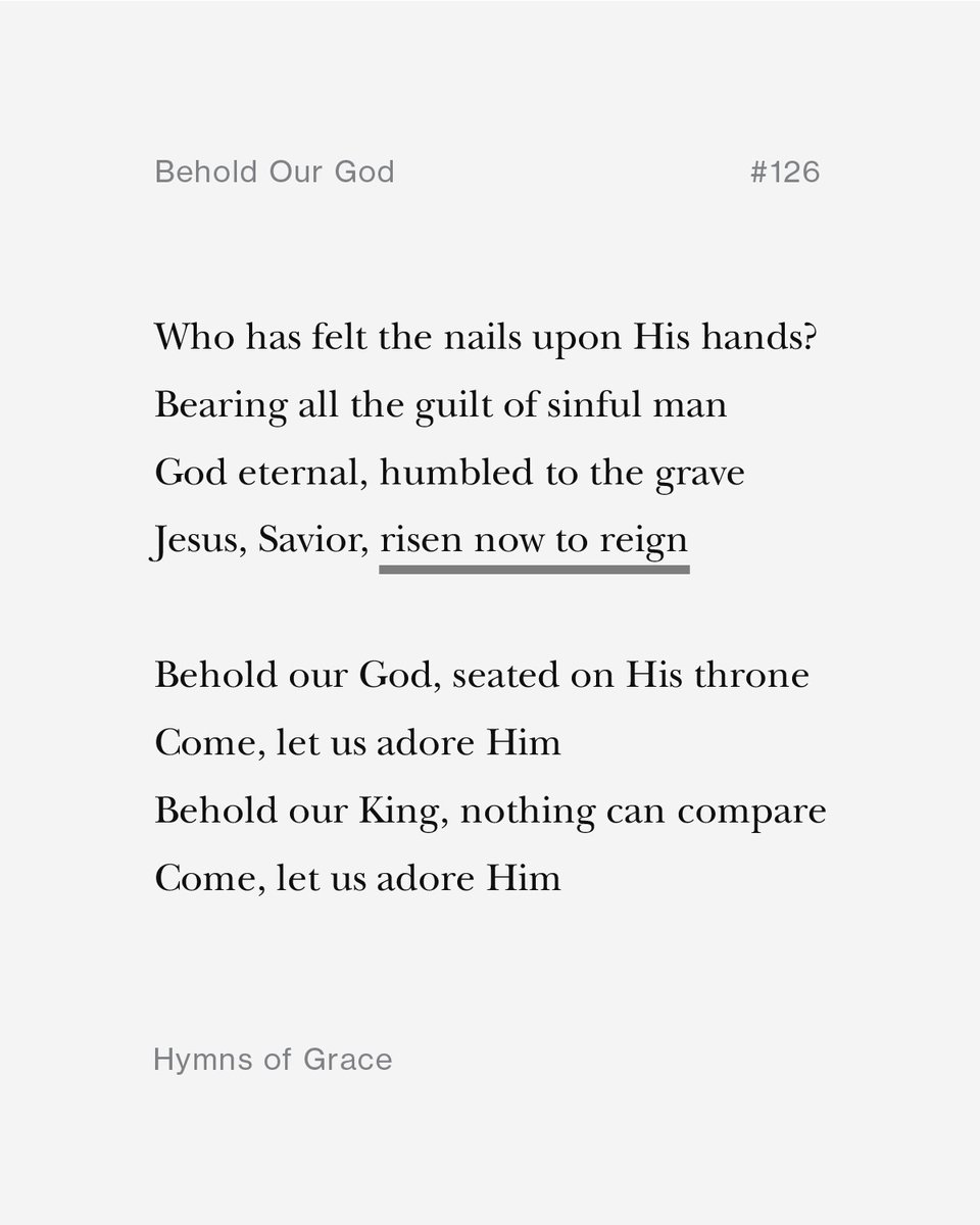 HymnsofGrace's tweet photo. The Son of God bore the full weight of sin, humbled Himself to the grave, and now reigns as the risen King. Behold the glory of Christ, our Savior!

#BeholdOurGod #HymnsOfGrace #WorshipMusic #JesusChristIsLord https://t.co/bqNbEAj2zk