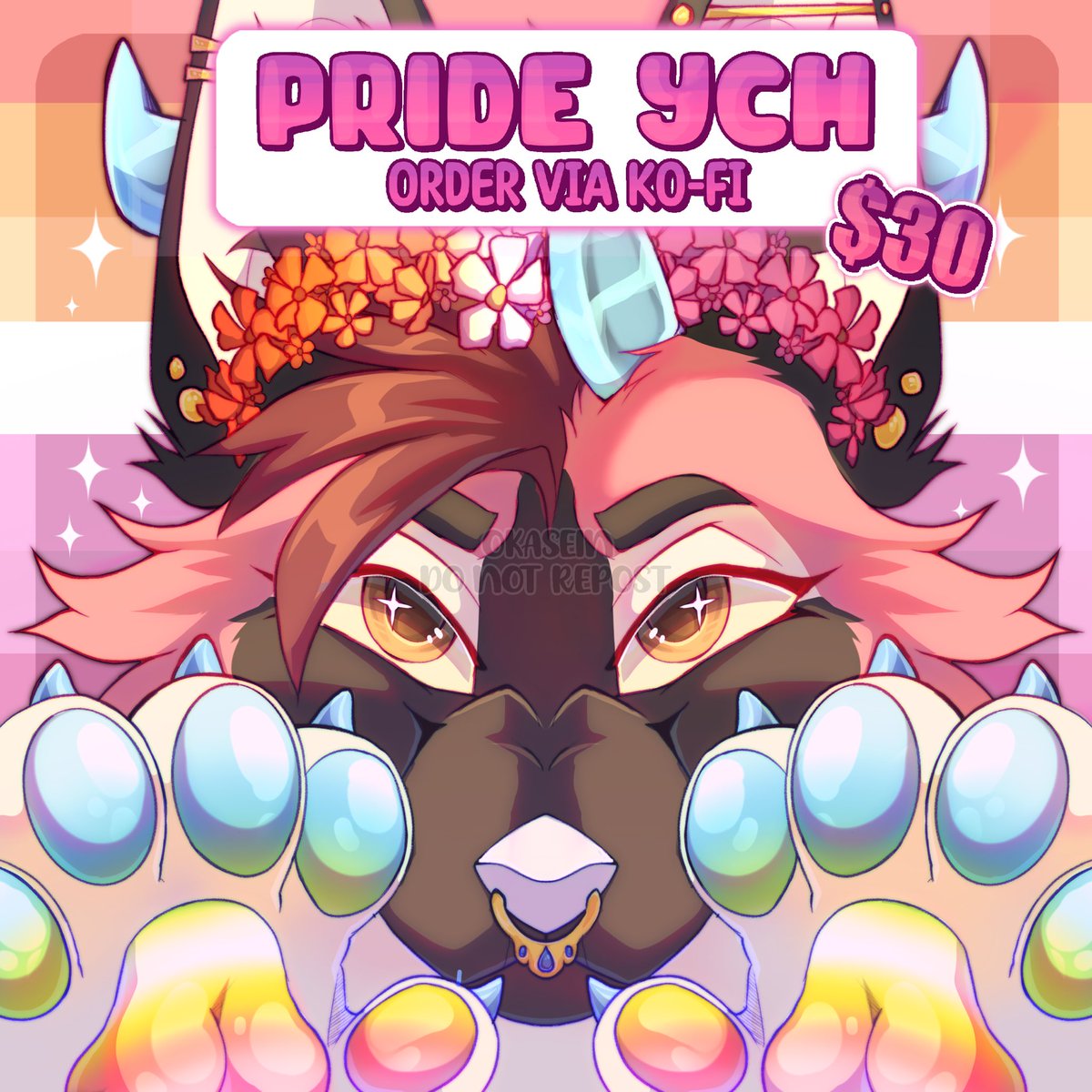 Pride YCH up for sale on my Kofi! ko-fi.com/c/4f5a3e783e