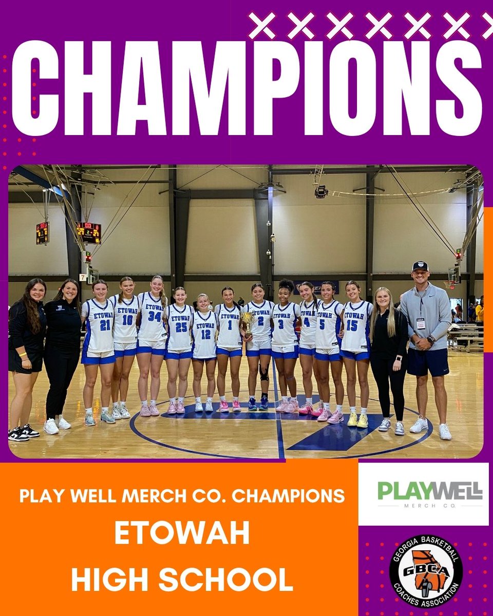 GBCA Girls Live Event (@girlsgbcalive) on Twitter photo 🏆 CHAMPIONS 📷Shoutout to Etowah High School for being our winners of the <a href="/PlayWellMerchCo/">PlayWellMerchCo</a> Championship! Congratulations!
#GBCAGirlsLIVE
<a href="/BallEtowah/">Etowah Lady Eagles Basketball</a> 🏆 CHAMPIONS 📷Shoutout to Etowah High School for being our winners of the <a href="/PlayWellMerchCo/">PlayWellMerchCo</a> Championship! Congratulations!
#GBCAGirlsLIVE
<a href="/BallEtowah/">Etowah Lady Eagles Basketball</a>