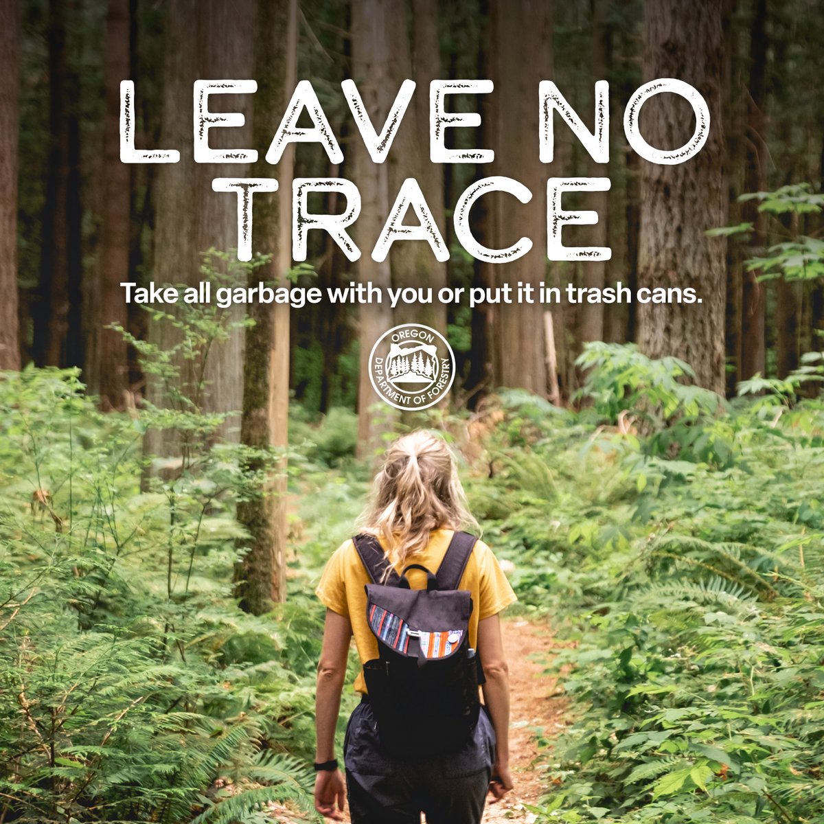 You’d be surprised what gets left behind in our state forests. When ODF staff or volunteers clean up trash, it takes time away from other important work. Please do your part. Pack out what you pack in and use trash cans when available. Let’s all leave no trace.