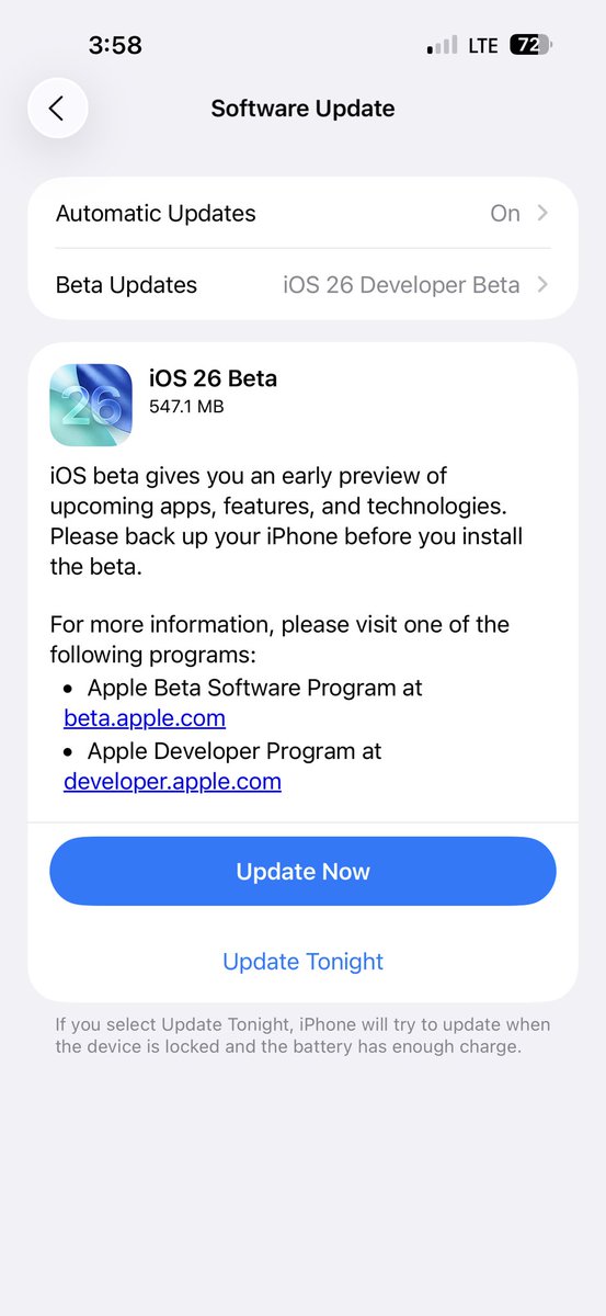 justAT3chGuy's tweet image. Hold on massive stable improvements #iOS26Beta