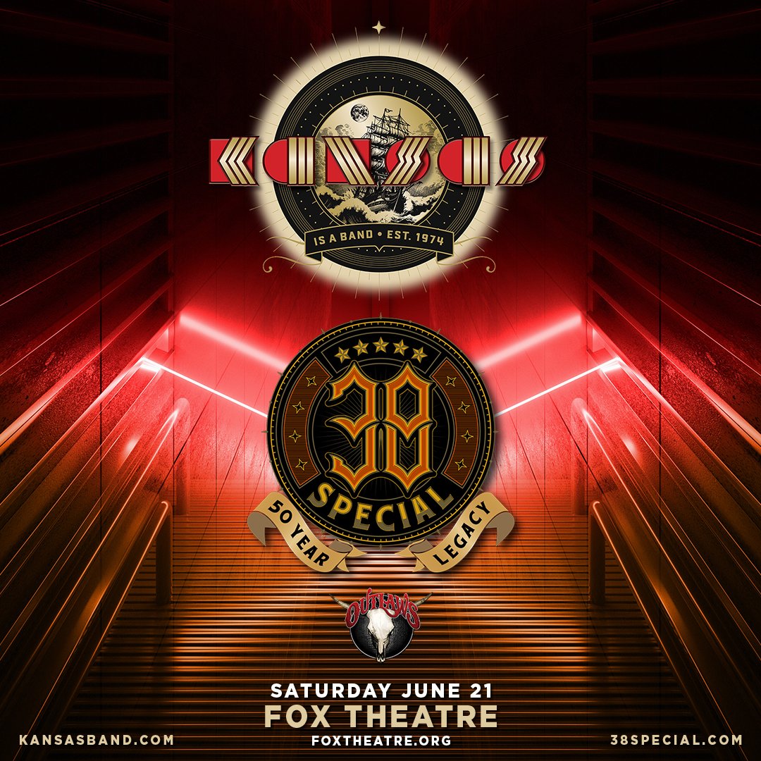 Kansas + 38 Special + The Outlaws = 1 unforgettable night of classic rock you won't want to miss! You have 1 week left to grab your tickets, so don't "Hold On" - Head to the link in bio today! #kansas #38special #theoutlaws #classicrock <a href="/KansasBand/">KANSAS</a>