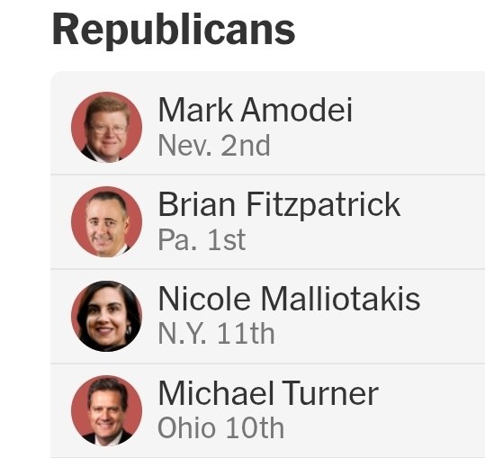 Here are the four House Republicans who voted "no" to the bill that aims to cancel $8.3B in foreign aid spending and $1.1B for the Corporation for Public Broadcasting (NPR and PBS). Each one deserves a gold star ⭐️