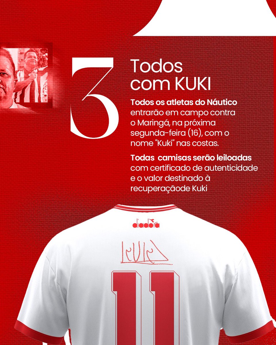 nauticope's tweet image. Chegou a hora de retribuir tudo o que você já fez, Kuki! Este é o momento de nos unirmos em torno de um único objetivo: a sua recuperação.
Anunciamos hoje seis ações que serão realizadas ao longo das próximas semanas, todas voltadas para apoiar a recuperação do nosso Baixinho.…