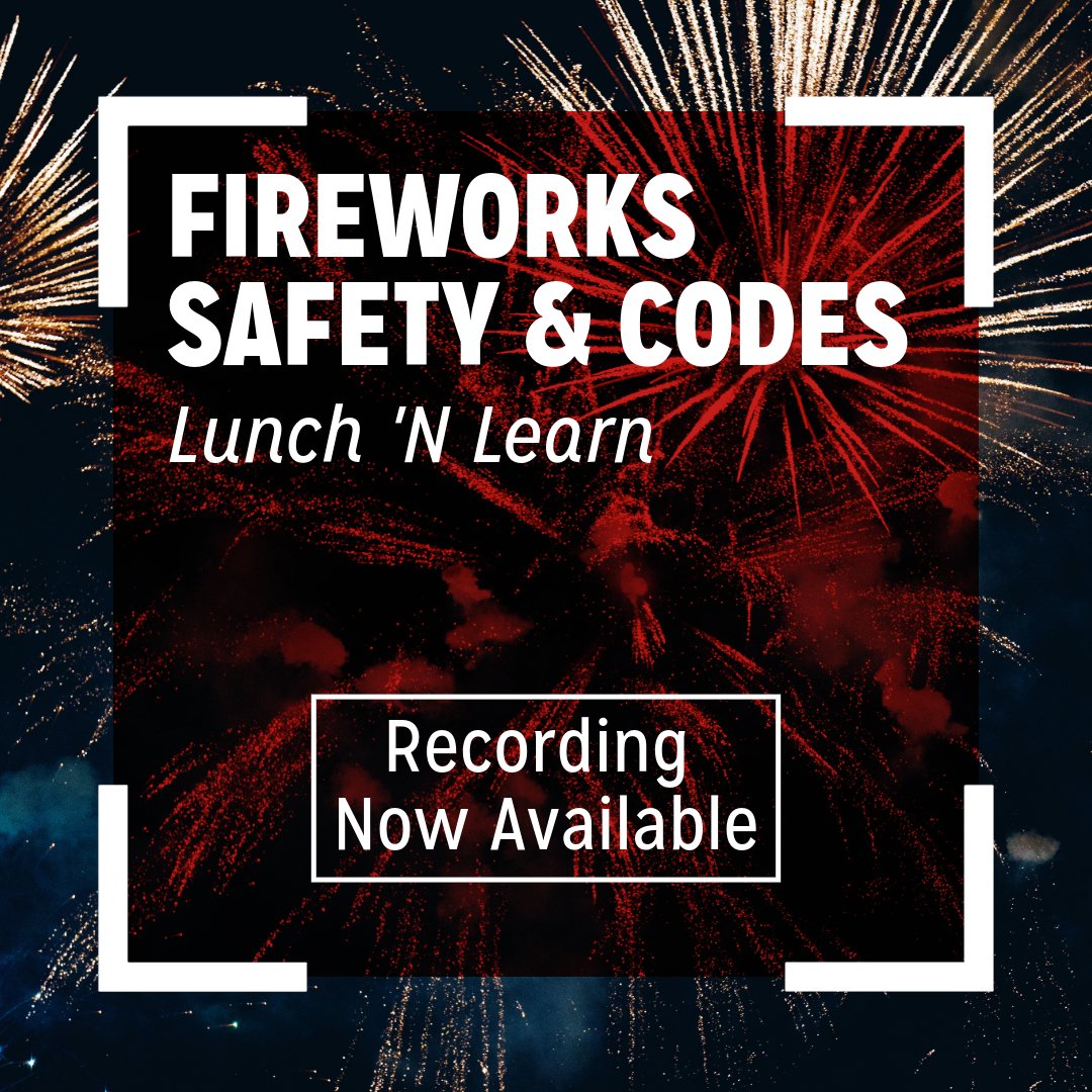 Missed our latest Lunch 'N Learn on fireworks? We've got the recording available here: bit.ly/4kZ8SDz