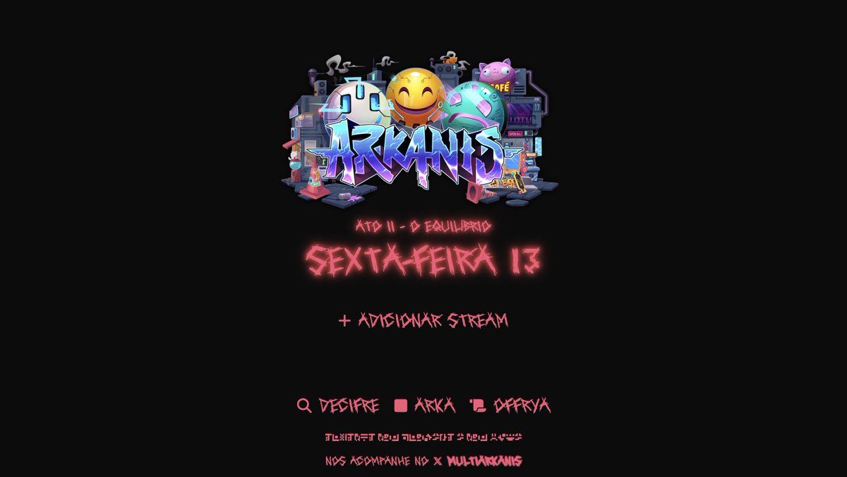 multiarkanis's tweet image. 💀 A Sexta-feira 13 chegou
Acompanhe as lives dos criadores de Arkanis simultaneamente em multiarkanis.com
#Arkanis #Arkanis2Temporada