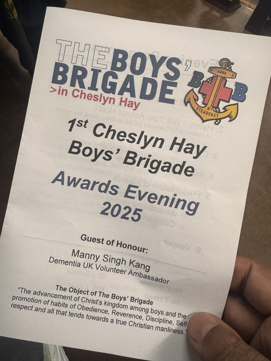 An honour to present the awards at 1st Cheslyn Hay Boys Brigade, tonight.

Some great shining examples of bright and determined young men in the room.

The wrapping maybe different but the energy is the same. 

Use it to make positive differences ❤️