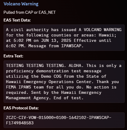 mxlionmusic's tweet image. It appears that FEMA&apos;s IPAWS system is down right or having serious issues. Which means all emergency alerts sent over the system will NOT go through radio and TV stations. This comes after Hawaii&apos;s EMA just sent a mistake Volcano Warning for all of the state. #EAS #iPAWS #FEMA