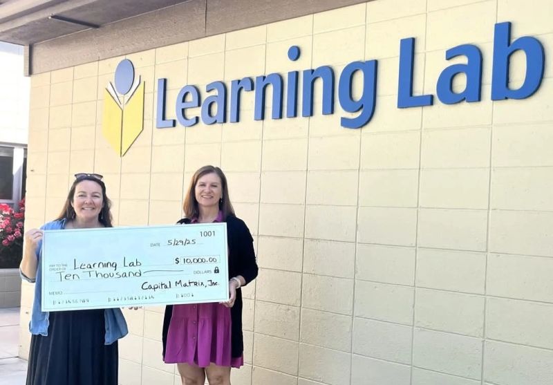 LearningLabID's tweet image. A big thanks to Capital Matrix for their continued investment in Learning Lab and our students! This $10,000 gift is going to help us continue to offer free, personalized education for adults and families in our community.