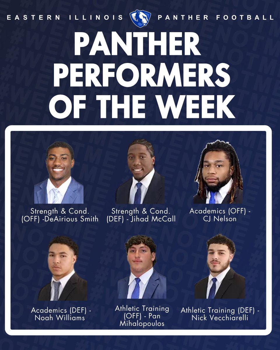🔥Here are your Panther Performers of the Week🔥

#WeNotMe | #BleedBlue | #WinTheDay