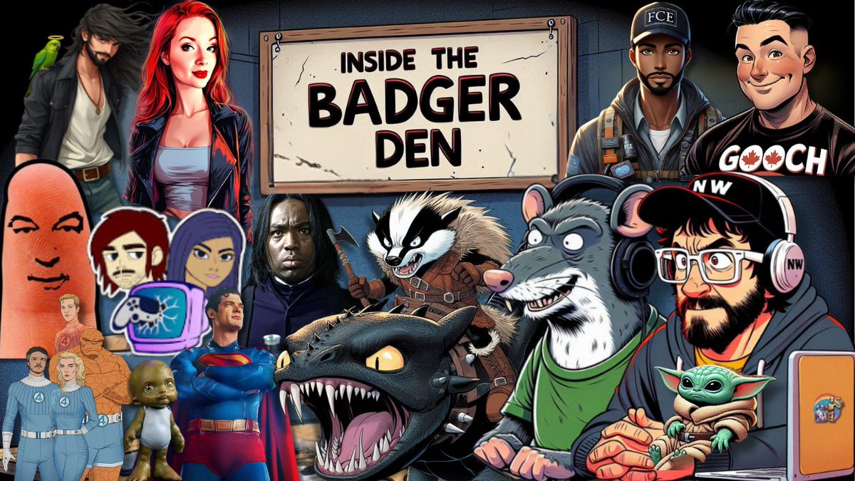 The Angry Badger (@theangrybadger3) on Twitter photo Join us at 8pmPST/11pmEST For "Inside The Badger Den" Episode 78 With: <a href="/MrTechRat/">Rat</a> <a href="/NERDWARS222/">NERDWARS</a>
<a href="/DiabolicalSouls/">DIABOLICAL SOULS Presents</a> <a href="/FCExplained/">FilmComicsExplained</a> <a href="/MGBootyClap/">Alec Baldwin's Finger 1️⃣9️⃣9️⃣</a>
<a href="/surlydirly/">Jess (Moxie Dame)</a> <a href="/BoltTheWord/">Words Of Paradise</a> & <a href="/HoldMyDualShock/">HoldMyDualShock</a> Join us at 8pmPST/11pmEST For "Inside The Badger Den" Episode 78 With: <a href="/MrTechRat/">Rat</a> <a href="/NERDWARS222/">NERDWARS</a>
<a href="/DiabolicalSouls/">DIABOLICAL SOULS Presents</a> <a href="/FCExplained/">FilmComicsExplained</a> <a href="/MGBootyClap/">Alec Baldwin's Finger 1️⃣9️⃣9️⃣</a>
<a href="/surlydirly/">Jess (Moxie Dame)</a> <a href="/BoltTheWord/">Words Of Paradise</a> & <a href="/HoldMyDualShock/">HoldMyDualShock</a>
