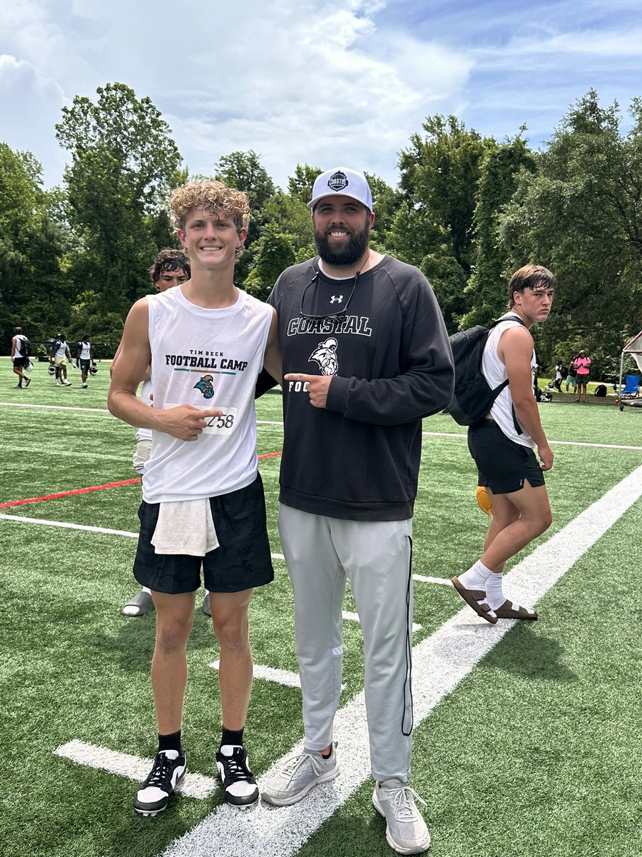 Lincoln Wilson 2028 QB (@wilsonlinkman09) on Twitter photo Thank you <a href="/CoachParkerCCU/">Bryan Parker</a> again for the invite! Had an wonderful camp today at <a href="/CoastalFootball/">Coastal Football</a>
<a href="/Coachtimbeck/">Tim Beck</a> <a href="/CCUCoachDrew/">Drew Hollingshead</a>
<a href="/CaedonMalone/">Caedon Malone</a> <a href="/BallAtTheBeach/">Coastal Football Recruiting</a>
<a href="/jeremytylerwagn/">Jeremy Tyler Wagner</a> <a href="/CoulterRecruits/">Chris Coulter</a> <a href="/CSmithScout/">Chris Smith</a> <a href="/SteppKenneth_/">Kenneth Stepp</a> <a href="/VisionQb/">QB Vision</a> Thank you <a href="/CoachParkerCCU/">Bryan Parker</a> again for the invite! Had an wonderful camp today at <a href="/CoastalFootball/">Coastal Football</a>
<a href="/Coachtimbeck/">Tim Beck</a> <a href="/CCUCoachDrew/">Drew Hollingshead</a>
<a href="/CaedonMalone/">Caedon Malone</a> <a href="/BallAtTheBeach/">Coastal Football Recruiting</a>
<a href="/jeremytylerwagn/">Jeremy Tyler Wagner</a> <a href="/CoulterRecruits/">Chris Coulter</a> <a href="/CSmithScout/">Chris Smith</a> <a href="/SteppKenneth_/">Kenneth Stepp</a> <a href="/VisionQb/">QB Vision</a>