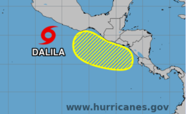 Tormenta DALILA y probable formación ciclónica en la zona del Pacífico de GUA y ELSV.