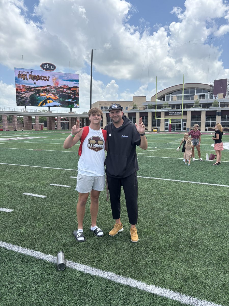 Holden Helms (@holdenhelms2027) on Twitter photo Had a great time today at <a href="/TXSTATEFOOTBALL/">Texas State Football</a> specialist camp today. Snapped good all day. Thank you <a href="/CoachTBurns/">Tanner Burns</a> for a great camp. Can’t wait to be back! <a href="/CoachNickLaw/">Nick Law</a> <a href="/RecruitsCenTex/">Coach Jimmy Andrews</a> <a href="/CoachTSalazar/">Tony Salazar</a> Had a great time today at <a href="/TXSTATEFOOTBALL/">Texas State Football</a> specialist camp today. Snapped good all day. Thank you <a href="/CoachTBurns/">Tanner Burns</a> for a great camp. Can’t wait to be back! <a href="/CoachNickLaw/">Nick Law</a> <a href="/RecruitsCenTex/">Coach Jimmy Andrews</a> <a href="/CoachTSalazar/">Tony Salazar</a>