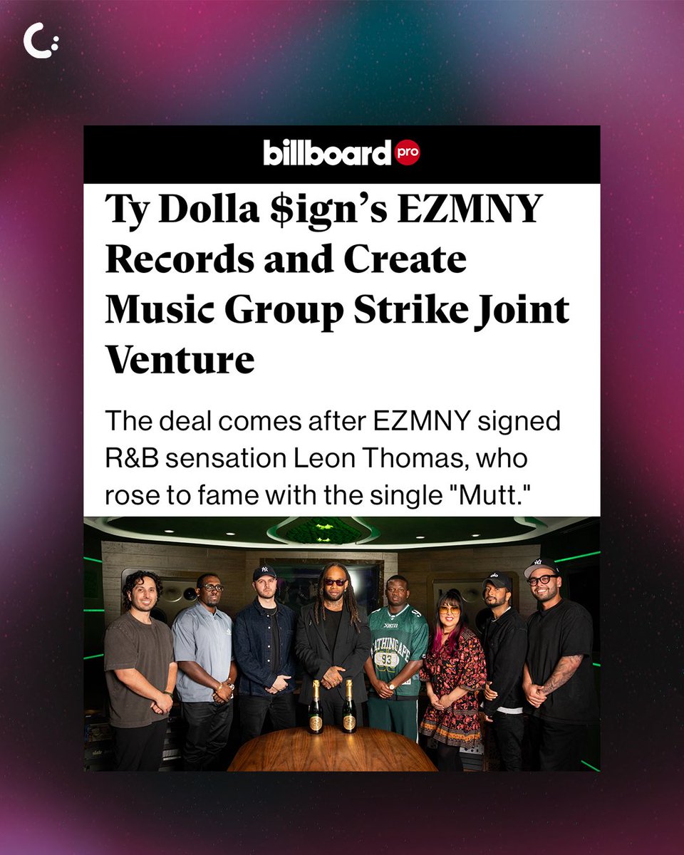 🤑 EZMNY 🤝🏼 CREATE MUSIC GROUP 🤑

📸 : @anikakatherine 

#CreateMusicGroup #CMG #TyDollaSign #EZMNY #JointVenture #Billboard #PeterMadana #LeonThomas