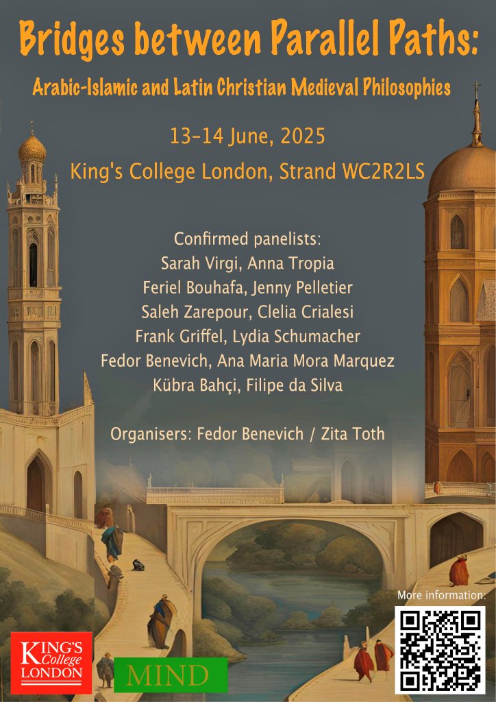 İbrahim Bahçi (@ibrabah_realism) on Twitter photo Bridges between Parallel Paths: Arabic-Islamic & Latin-Christian Medieval Philosophies
<a href="/kubrabahci/">Kübra Bahci</a>'nin doğa felsefesi, madde-form, imkan teorisi konusuyla King's College London'da davet edildiği & Müslüman-Hristiyan felsefecilerin mukayeseli tartışılacağı çalıştay bugün başladı. Bridges between Parallel Paths: Arabic-Islamic & Latin-Christian Medieval Philosophies
<a href="/kubrabahci/">Kübra Bahci</a>'nin doğa felsefesi, madde-form, imkan teorisi konusuyla King's College London'da davet edildiği & Müslüman-Hristiyan felsefecilerin mukayeseli tartışılacağı çalıştay bugün başladı.