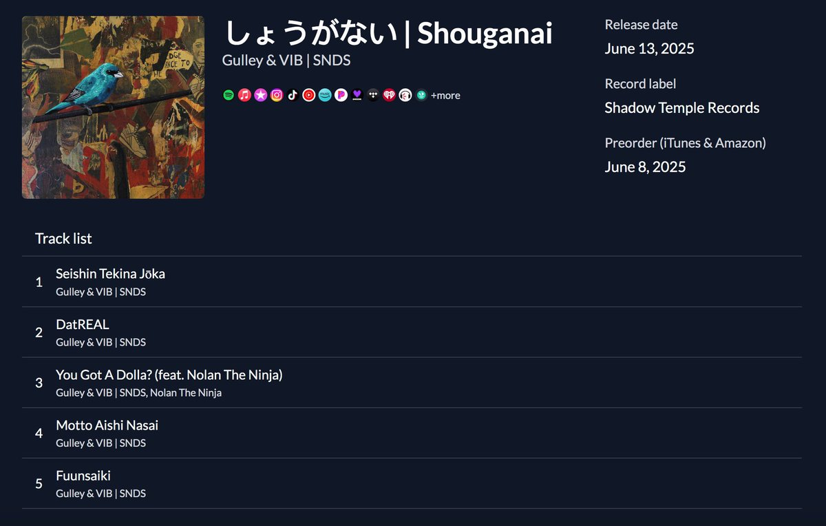 LORDGULLEY's tweet image. しょうがない | Shouganai (EP)

By @LORDGULLEY &amp;amp; @vibesounds 

Out Now! On all streaming platforms!

Art Direction By. Matt of Parlay