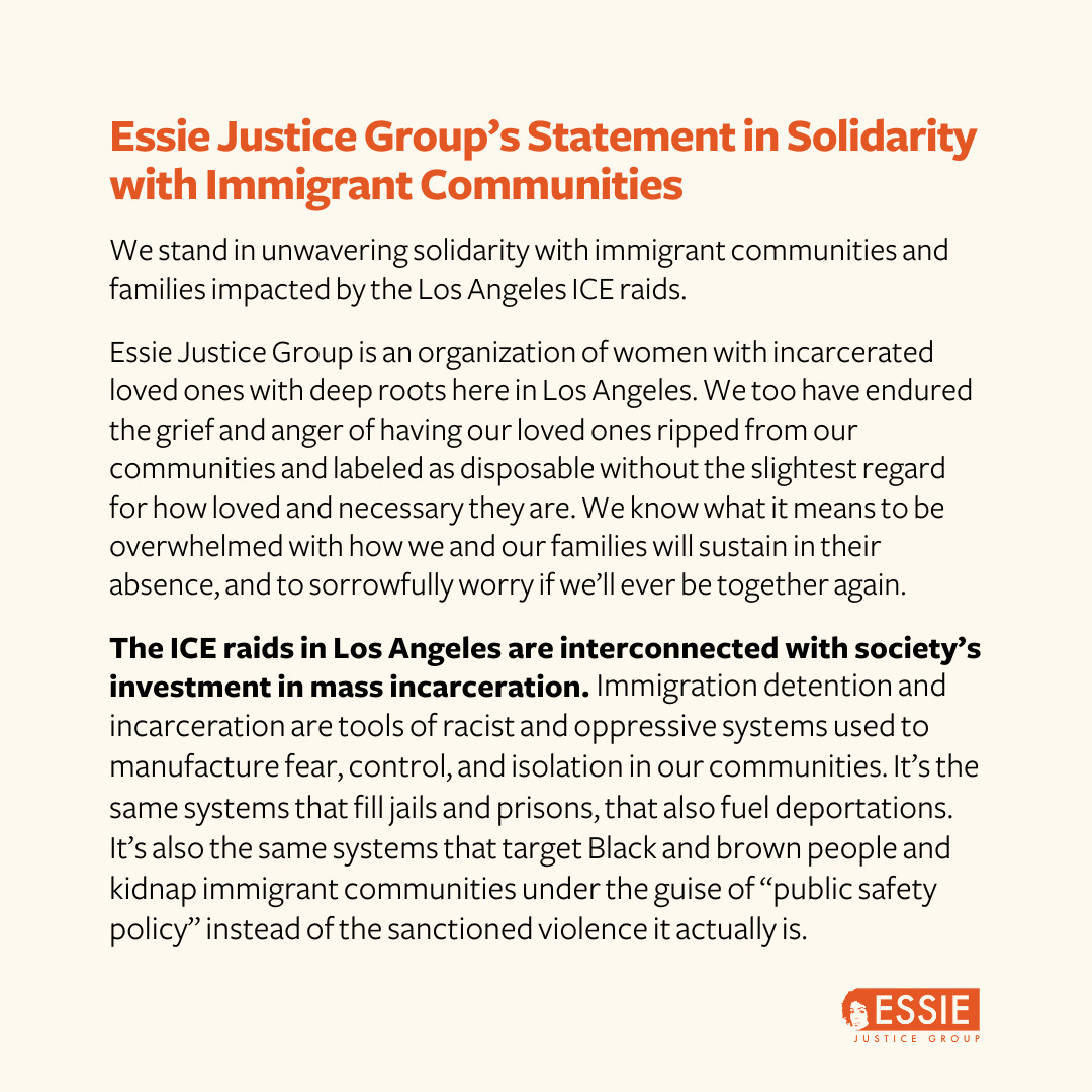 essie4justice's tweet image. We stand in unwavering solidarity with immigrant communities and families impacted by the Los Angeles ICE raids. 🧡

cc: @bajitweet @chirla

#Immigration #NoICE #WeKeepUsSafe #LosAngeles #Community