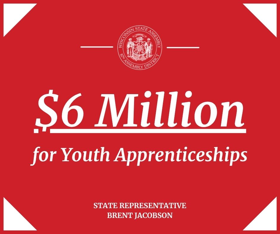 Students, teachers, and local business owners have all reached out to me to praise the Youth Apprenticeship program. On Tuesday, the Joint Finance Committee voted to increase funding for Youth Apprenticeships by $6 million, setting our future workforce up for success!