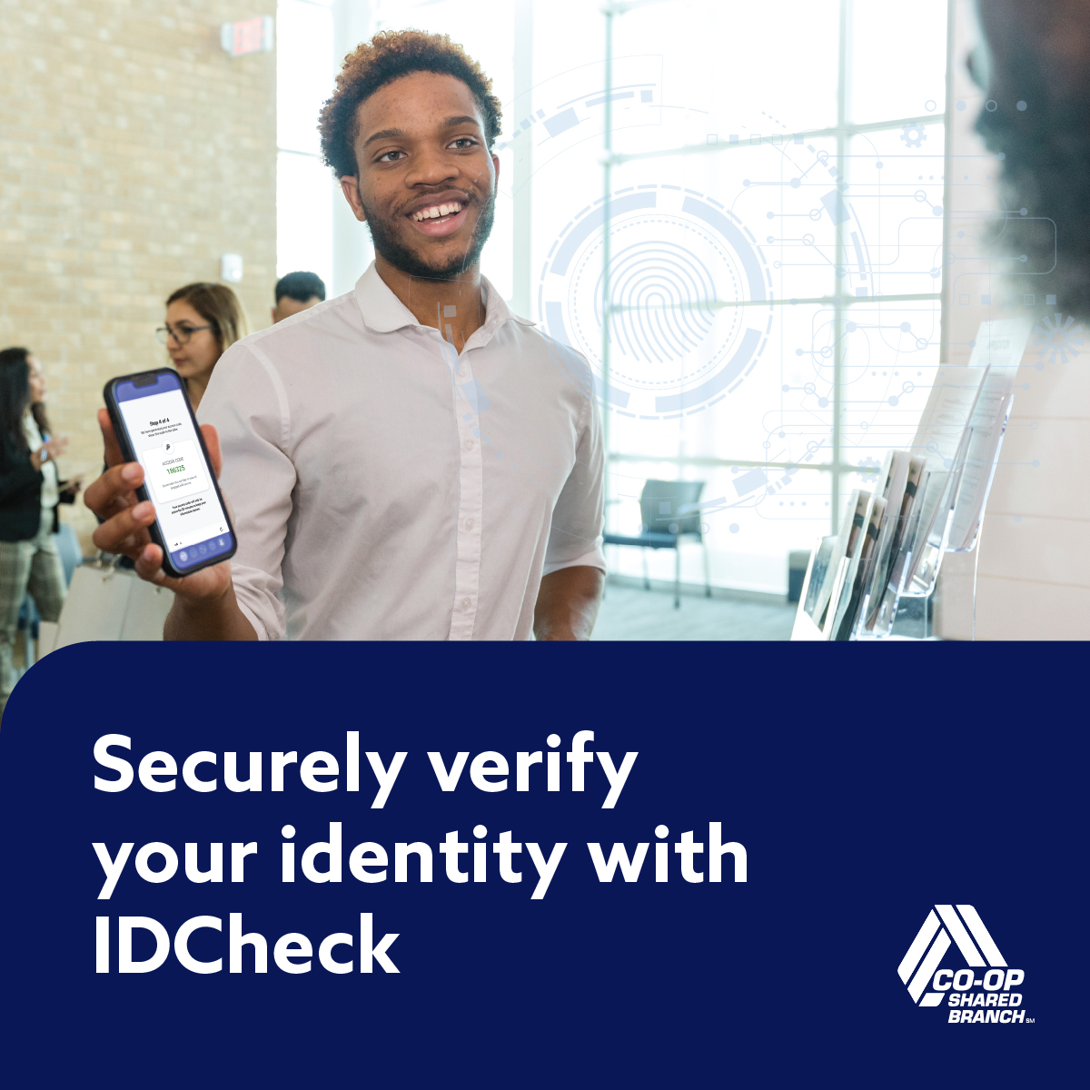 If you bank at one of our Shared Branch locations, a teller can now identify and authenticate members with out-of-state IDs in the branch.  Simply scan the QR code located in the branch or visit verify.coop.org to get started.