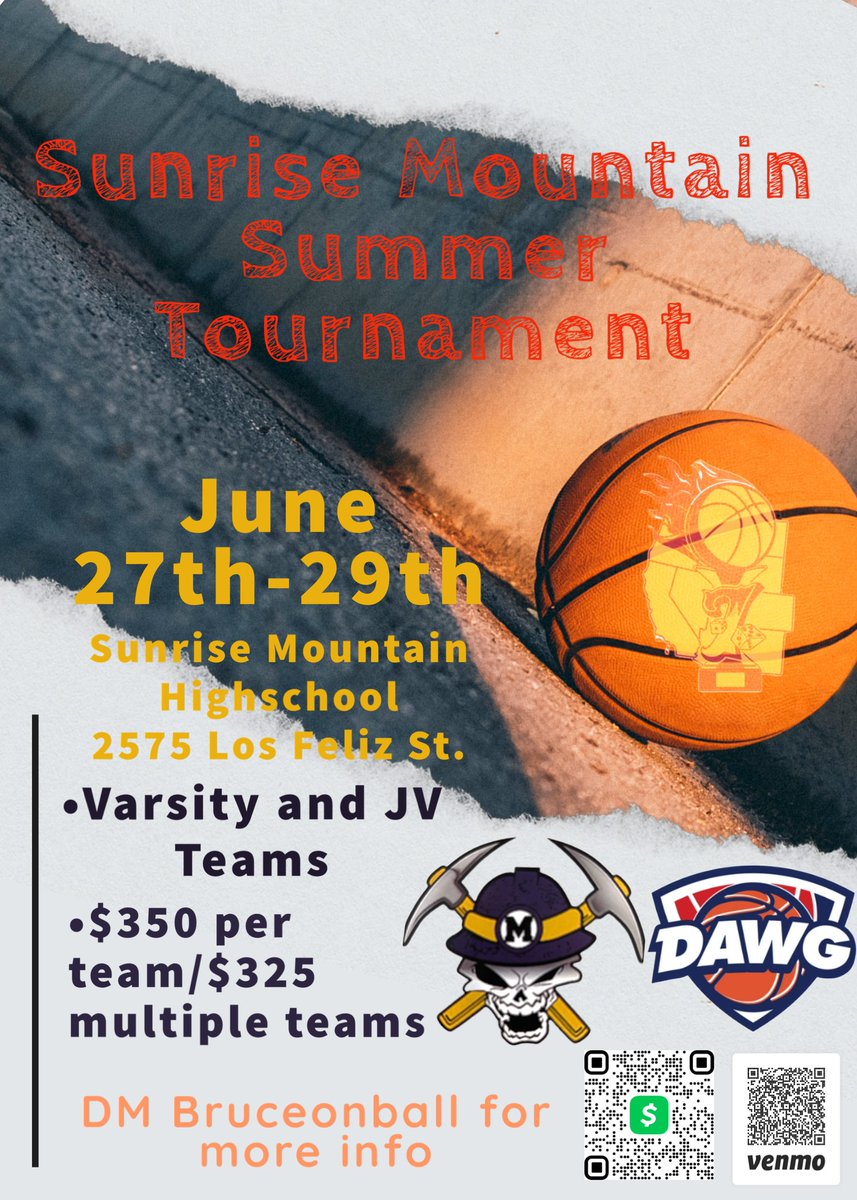 Wrapping up HS Month!  
Still A Few spots remaining 

-  One last time to evaluate your team b4 Summer. 
- Pool Play to determine bracket play. 
- Great Matchups 
- B/G V| JV| B

- 🖋 <a href="/7outzbballclub1/">Bruce Williams</a>
- 📷 <a href="/theballdawgs/">Ball Dawgs</a>