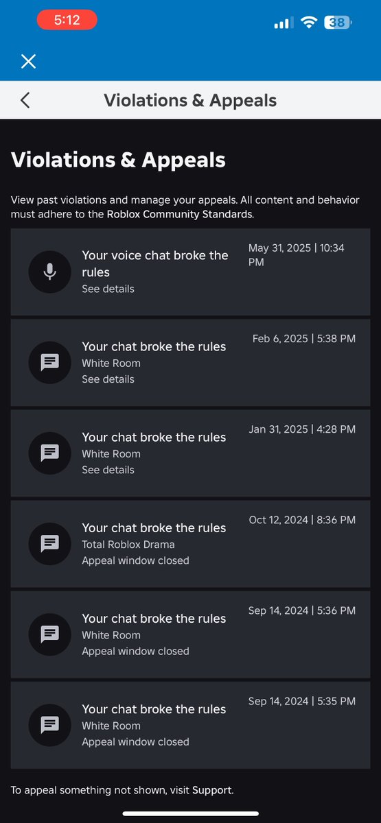 svlareclxpse's tweet image. my friend was wrongfully terminated and @Roblox 's system is refusing her appeals (please read attachments).  this is absolutely fucking stupid. 
#roblox #robloxtermination