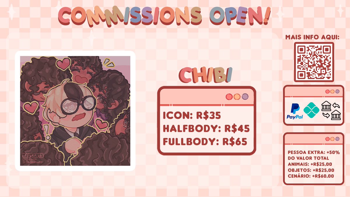 belyarts's tweet image. ∘₊✧ 𝗖𝗢𝗠𝗠𝗜𝗦𝗦𝗜𝗢𝗡𝗦 𝗢𝗣𝗘𝗡 ✧₊∘
(10 SLOTS DISPONÍVEIS)

Contato via DM e Discord!
Mais informações no carrd!
𝗘𝗡𝗚/𝗨$𝗗: vgen.co/belyarts

･｡₊🎨┆ Portfolio: belysportfolio.carrd.co
･｡₊📝┆ Carrd: bely-commissions.carrd.co