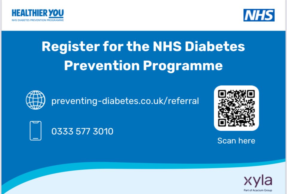 Hedge End 🎙️NHS Diabetes Prevention Programme:
👍 Proven to reduce your risk of Type 2 Diabetes 
👍 FREE to attend 
👍 Join a supportive community of like-minded people 
👍 Experienced and friendly coaches 
Start date:
Monday 14 Jul 2025
Address: Underhill Centre, Hedge End.