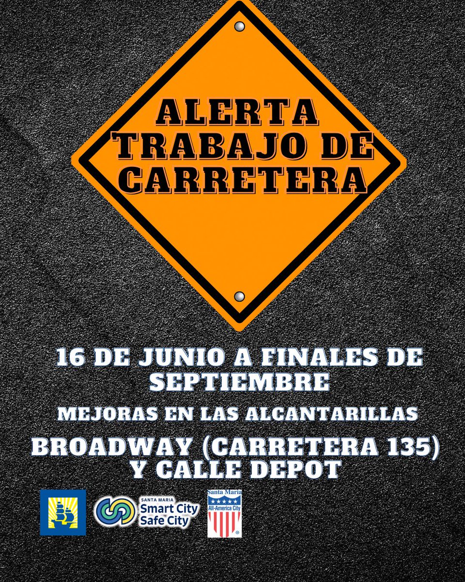 City_SantaMaria's tweet image. Drive slowly 🚧
The City has contracted with R. Baker, Inc. for this $1.5 million project.
👉Questions (805) 925-0951 extension 2225
---
Conduce despacio 🚧
La Ciudad ha contratado con R. Baker, Inc. para este proyecto de $ 1.5 millones.