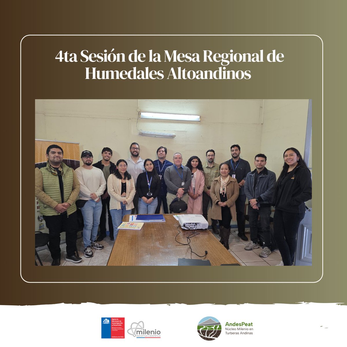 AndesPeat's tweet photo. 🤝 Hoy se realizó la 4ta sesión de la Mesa Regional de Humedales Altoandinos en Iquique, liderada por @conaf_minagri Tarapacá.🌱 Este diálogo interinstitucional es clave para una gestión sostenible de nuestros #HumedalesAltoandinos #AndesPeat #MilenioAndesPeat #bofedales https://t.co/mGRgw2wkra