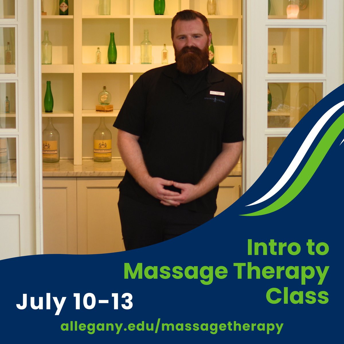 Manageable tuition
Financial assistance
Personalized learning
Student Support Services

Register now: allegany.edu/massagetherapy

#EngageYourFuture #alleganycollegeofmaryland #massagetherapy #brightertomorrow