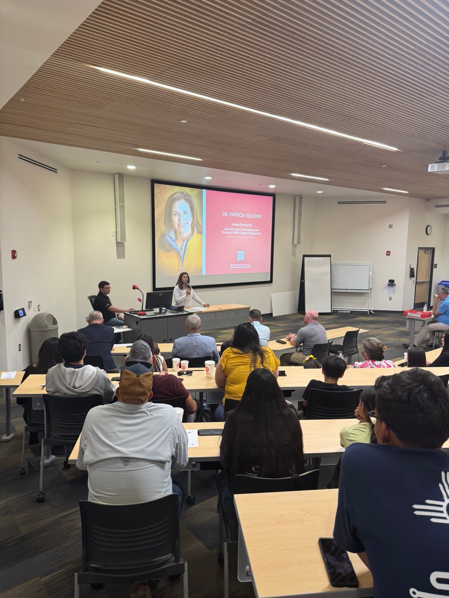 PSLNMState's tweet image. The final day of STEM Mavericks united families and leaders to celebrate student innovation. NMSU Pres. Valerio Ferme, Patricia Sullivan &amp;amp; Sen. William Soules addressed the Mavericks and explored their impressive projects. @LCPSnet @NMSU_engineer @gadsdenisd_NM @dodcdao