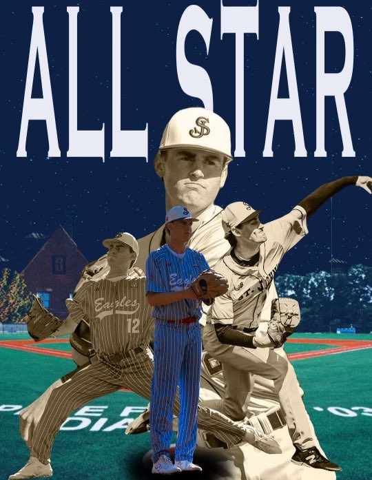 Congratulations to Braeden Hurley SJP 25’ on being named a Catholic Conference Allstar. Braeden was a 3 year starter and elected a Captain. The LHP had 46 K’s this season. Braeden will continue his baseball career at Bowdoin College #12