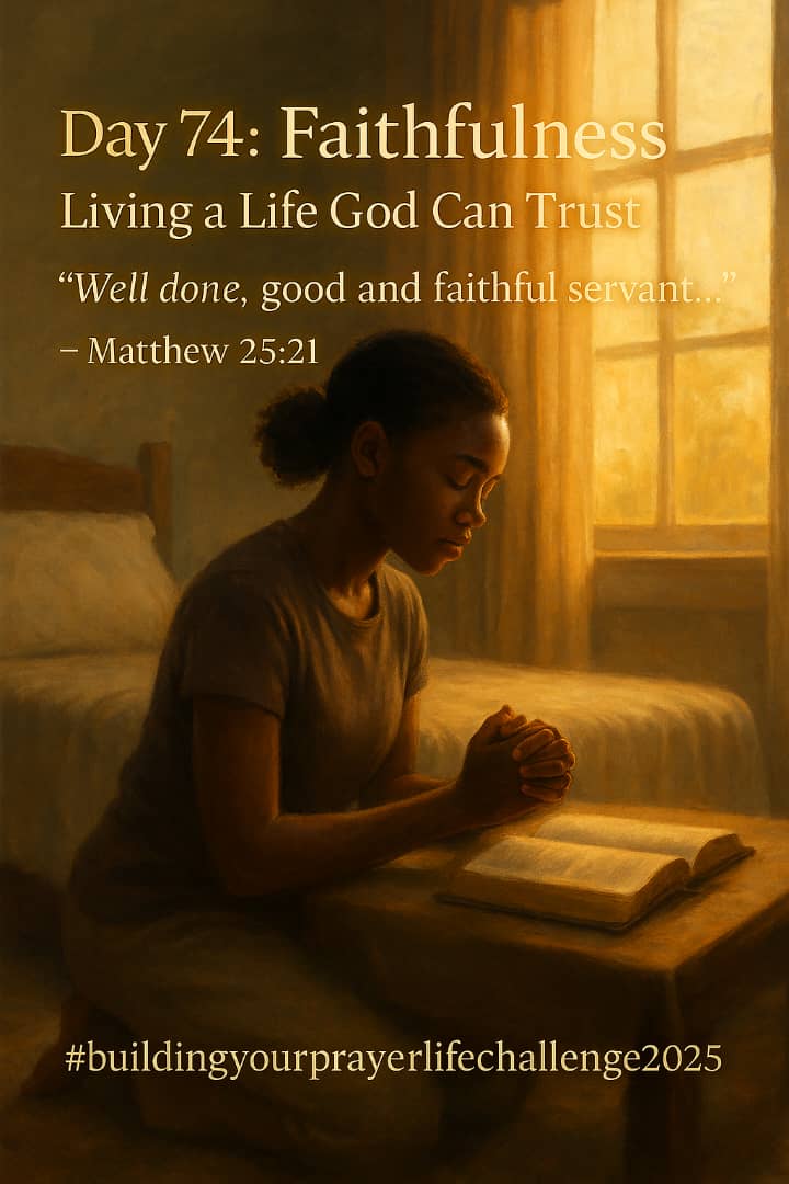 jjummy3's tweet photo. Day 74: Faithfulness  Living a Life God Can Trust
Scripture:
"His lord said unto him, Well done, good and faithful servant; thou hast been faithful over a few things, I will make thee ruler over many things: enter thou into the joy of thy lord." Matthew 25:21 (KJV) https://t.co/xiIY7BiNEy