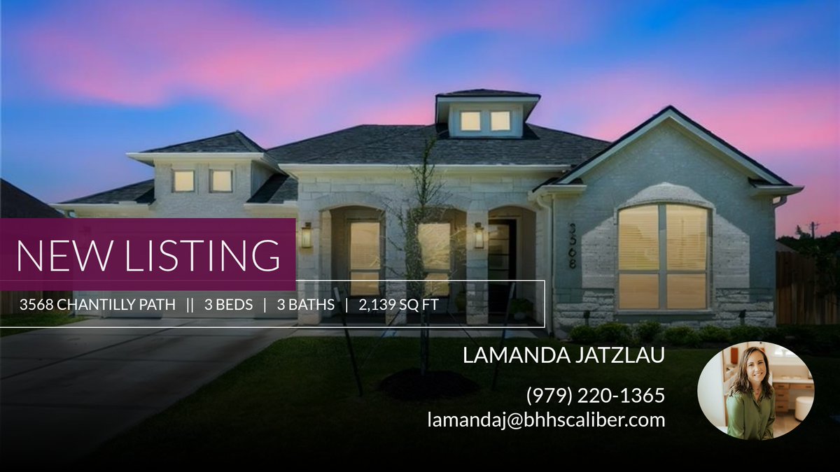 RealtorLamanda's tweet photo. 📍 New Listing 📍 Take a look at this fantastic new property that just hit the market located at 3568 Chantilly Path in Bryan. Reach out here or at (979) 220-1365 for more information https://t.co/eChxpq1BCt https://t.co/qLWvpMYNHS