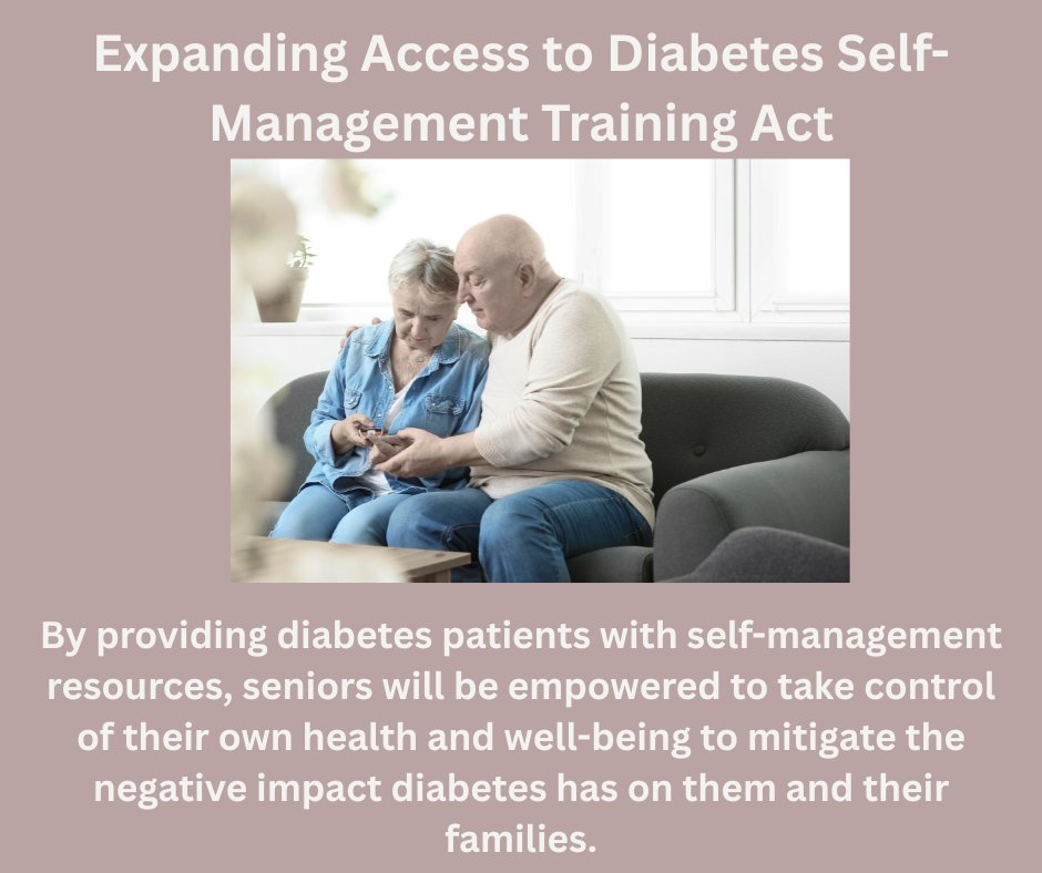 As Co-Chair of the Diabetes Caucus, I’m proud to co-author the Expanding Access to Diabetes Self-Management Training Act. Empowering seniors to manage chronic conditions like diabetes isn’t just smart policy—it’s a promise to support their health, dignity, and independence.