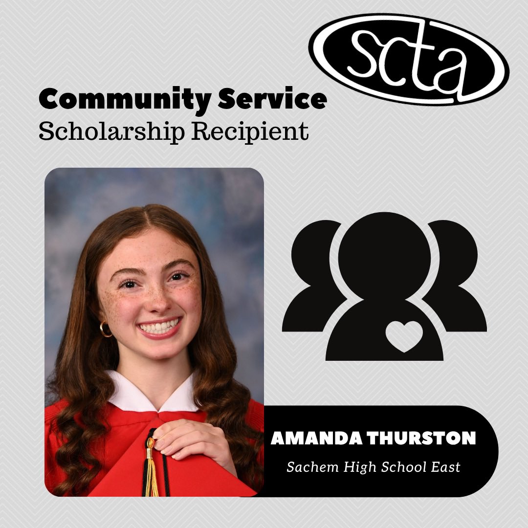 🎉 Congrats to East HS senior Amanda Thurston, winner of the Community Service Scholarship! A Girl Scout &amp; SPL Teen Leader, Amanda’s work spans bullying awareness, youth programs &amp; 400+ service hours. SCTA will donate to a local cause in her honor. 💛👏 <a href="/nysut/">NYSUT</a> <a href="/AFTunion/">AFT</a>