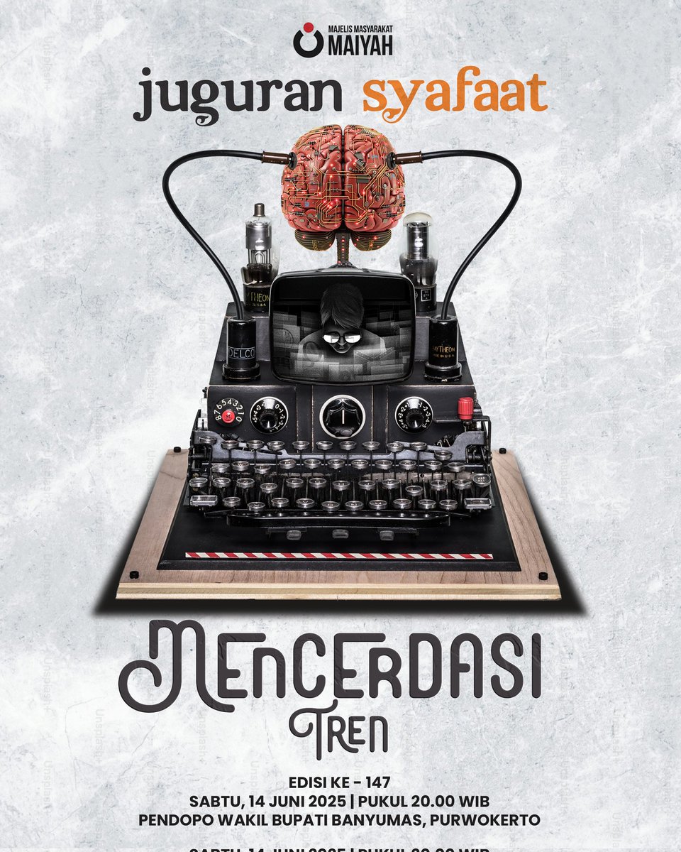JUGURAN SYAFAAT | MENCERDASI TREN | Sabtu, 14 Juni 2025, 20.00 WIB | Pendopo Wakil Bupati Banyumas, Purwokerto. #JSJuni