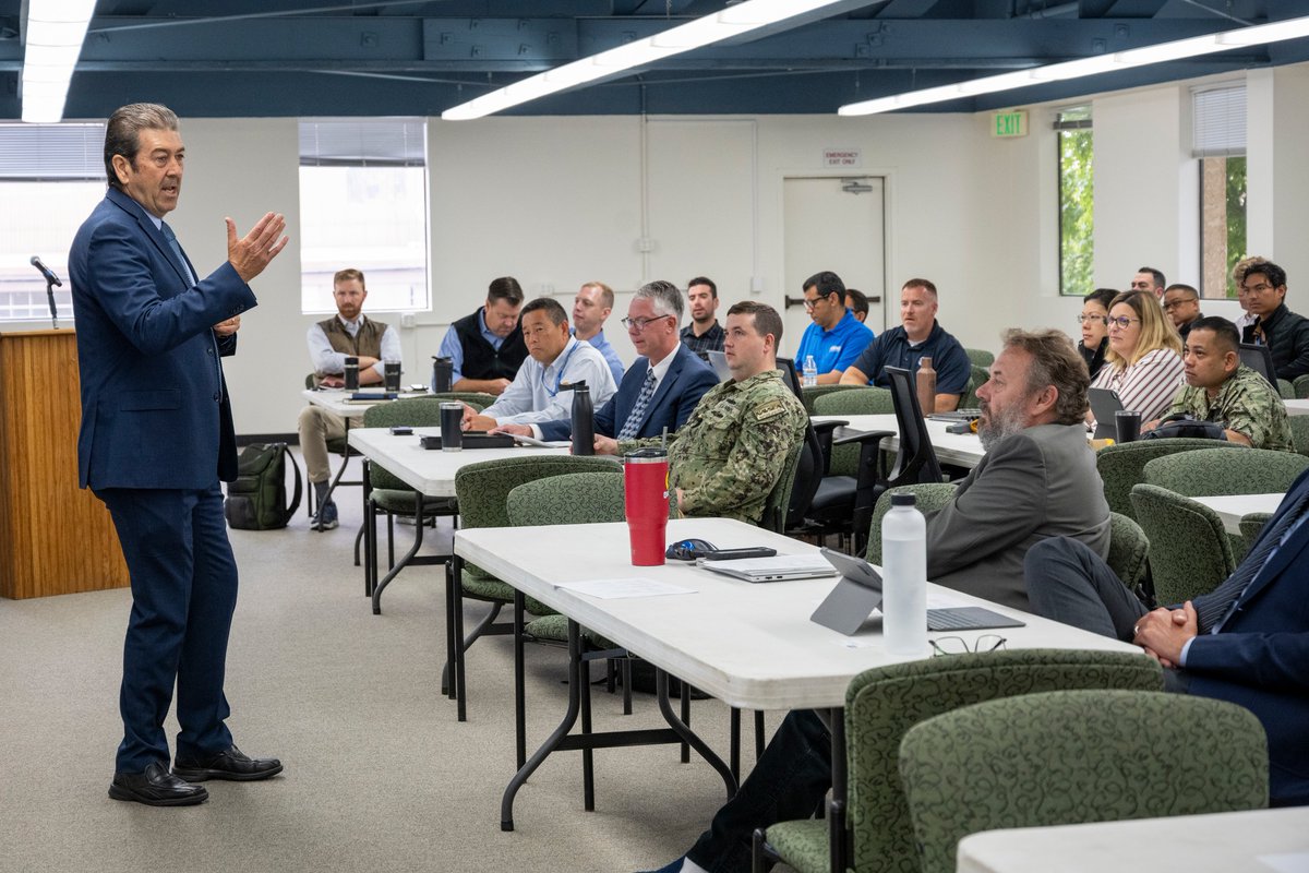 NAVFAC EXWC Technical Director Kail Macias helped kick off the one-day Naval Base Ventura County and Community #UnmannedSystems Forum, sharing how unmanned systems can provide vast benefits and complete work in a fraction of the time compared to manned systems.